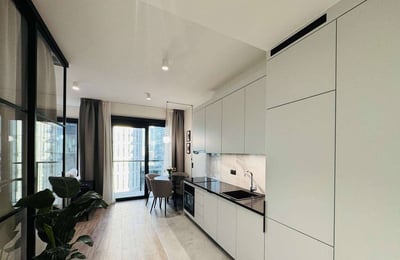 Аренда современной 2-комнатной квартиры, 36 м², комплекс Towarowa Towers, район Воля, Варшава, Польша